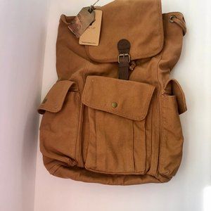 Hynes Eagle Backpack Vintage Canvas Draw NWT